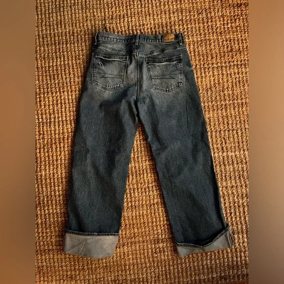 American Eagle Outfitters Relaxed Fit Distressed Blue Jeans - Picture 2 of 6